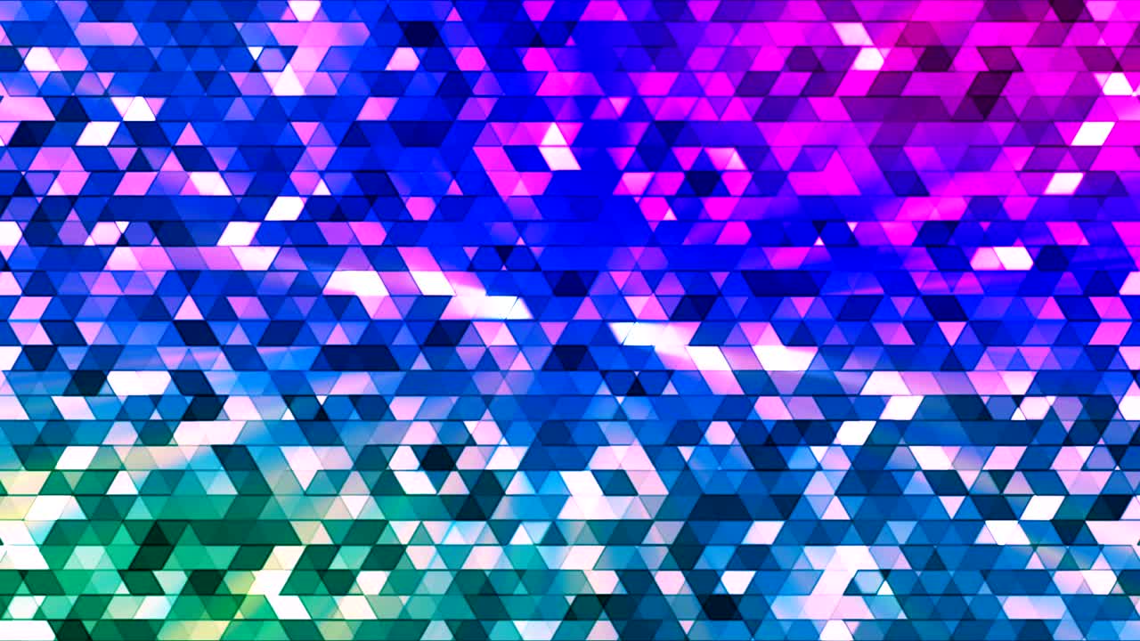 transmisión de polígono parpadeante triángulos de alta tecnología, multicolor, abstracto