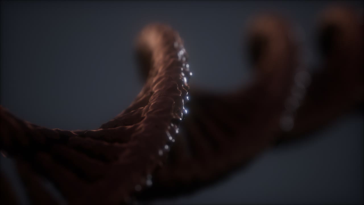 estructura en bucle de la animación de doble hélice de adn