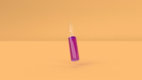 ampolla de vidrio con medicamento rosado capaz de hacer un bucle sin costura 4k