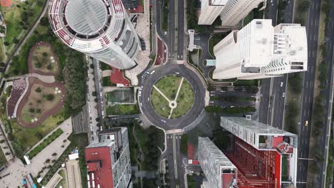 birds eye view of buildings on santa fe avenue, lomas de santa fe, mexico city