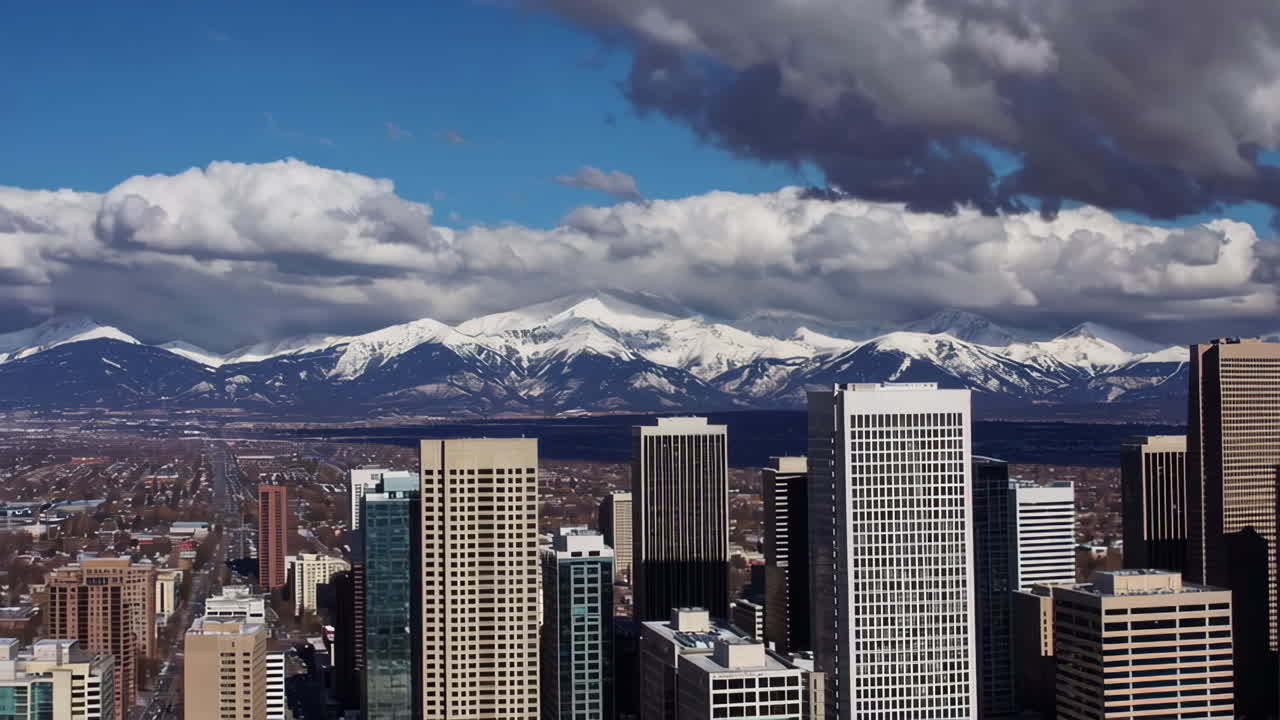 Cityscape with Mountains