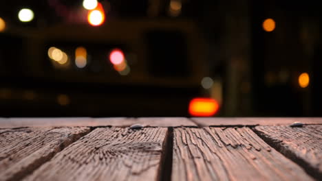 cubierta de madera y bokeh