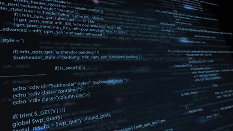 programming source code abstract background. developer screen