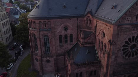 first plan shot kath. kirche herz jesu in freiburg