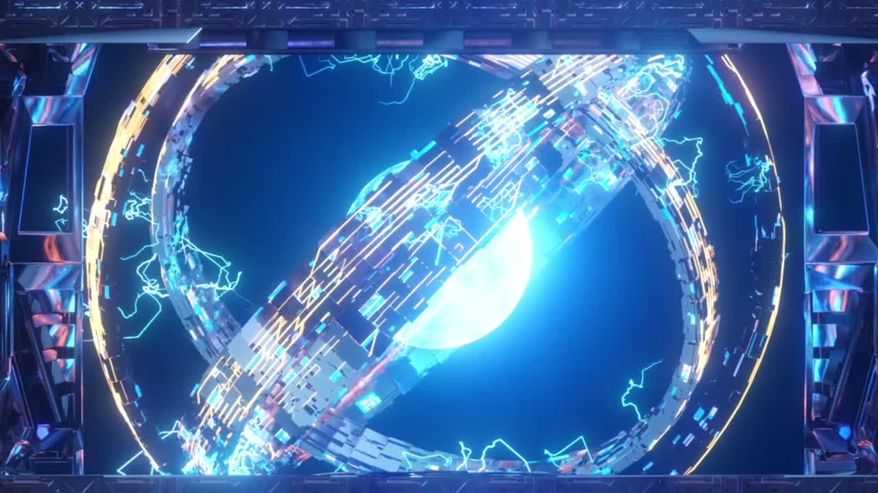 추상적인 미래 기술 디자인