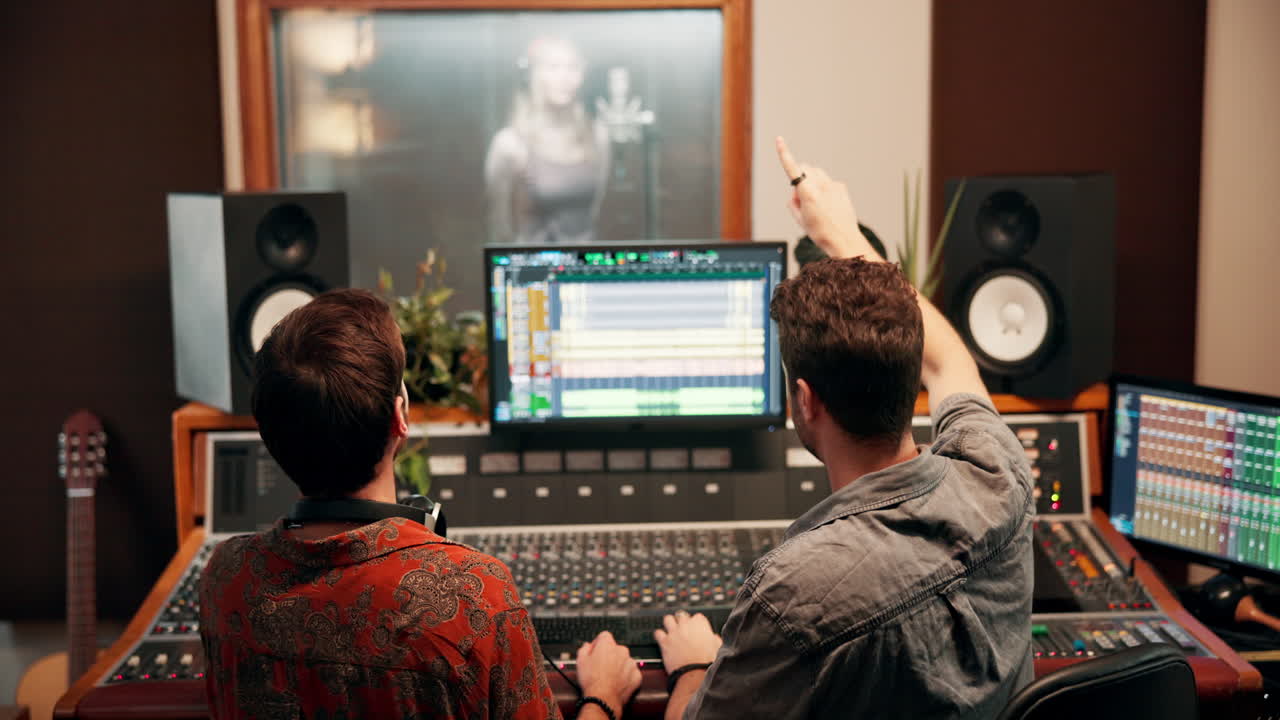 음악 스튜디오 녹음 세션