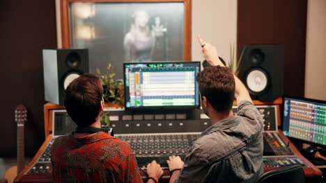 sesión de grabación de estudio de música