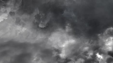 Stormy-sky-with-dramatic,-dark-clouds-from-a-powerful-supercell-thunderstorm