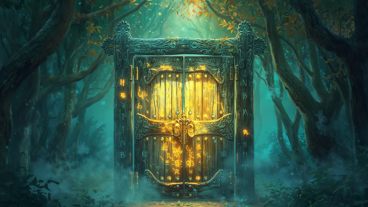 A Magical Doorway in a Mystical Forest