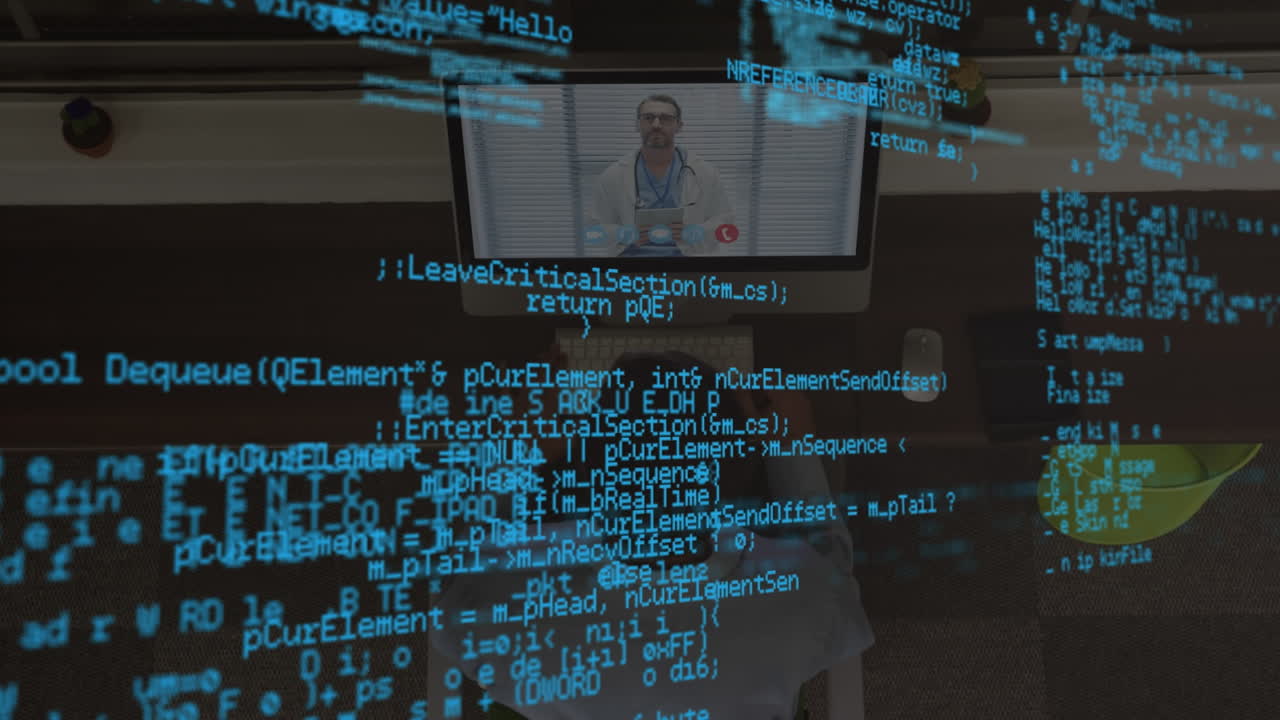 Data processing over doctors using laptop