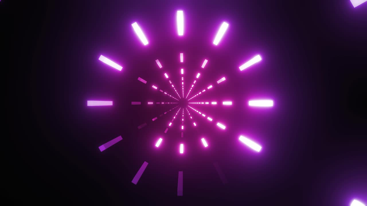 Neon Tunnel with Pink and Purple Light