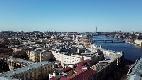 aerial view of st. petersburg cityscape