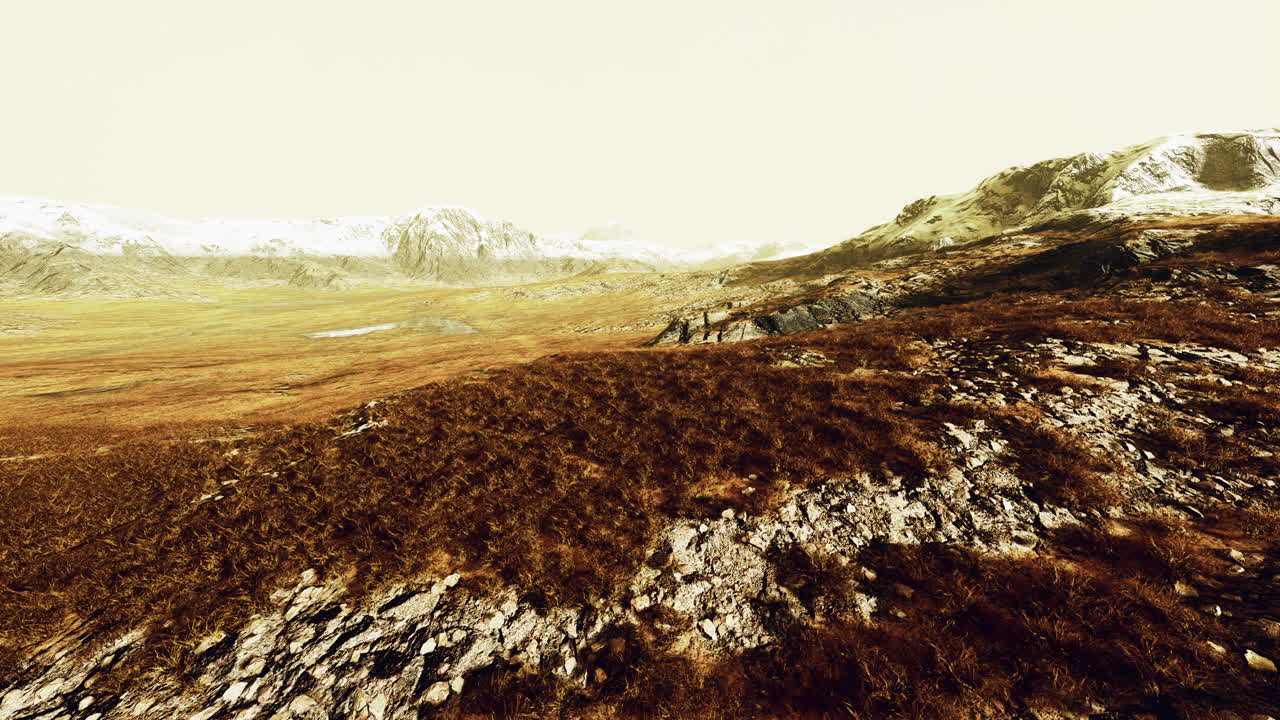 눈이 내린 산악 풍경