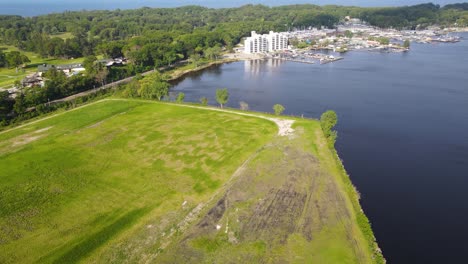 pan of muskegon lake's southern coast