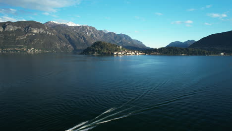 a serene journey across the expansive waters of como lake in italy