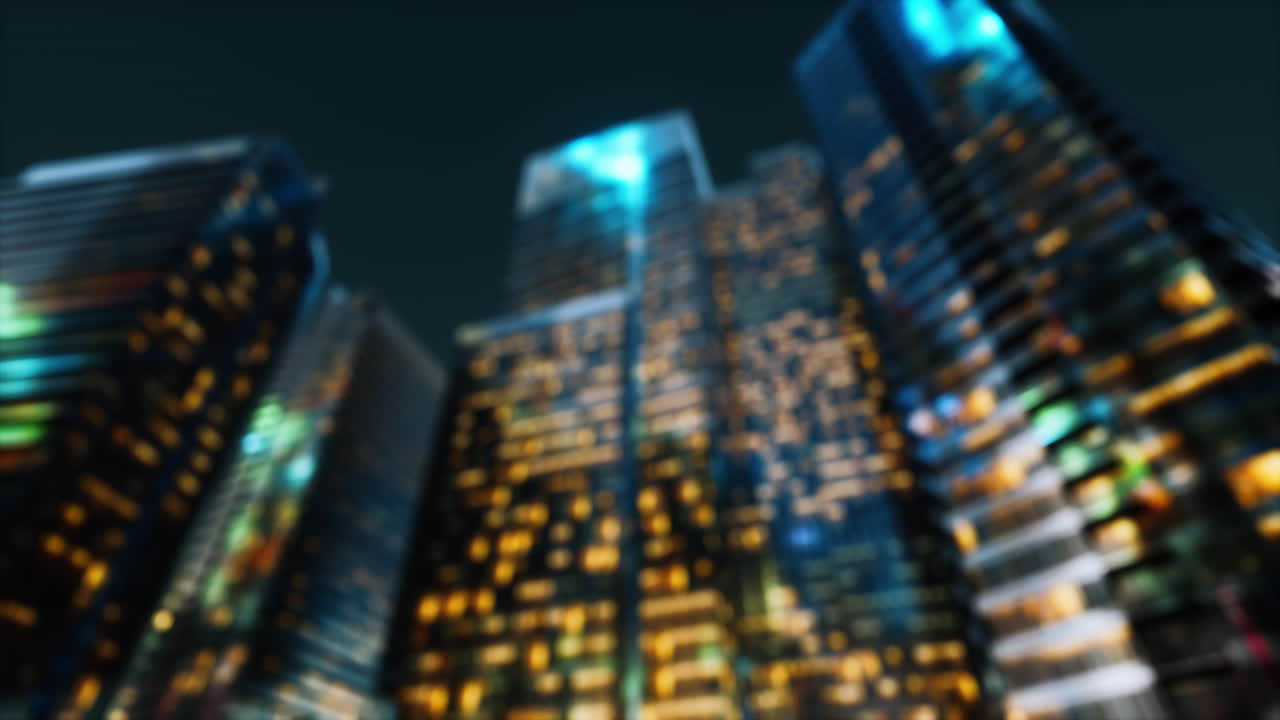 luz nocturna urbana abstracta bokeh fondo desenfocado