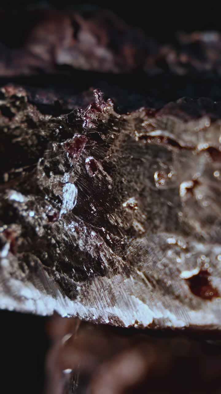 Primo piano di un campione minerale