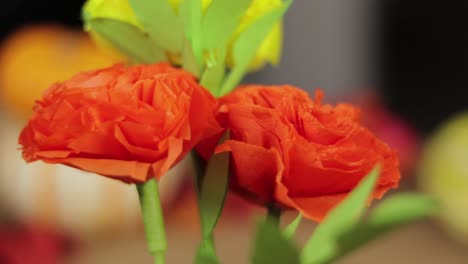 cempasuchil flor de papel para el dia de muertos en mexico