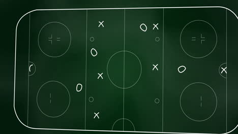 animación del plan de juego de fútbol en la pizarra