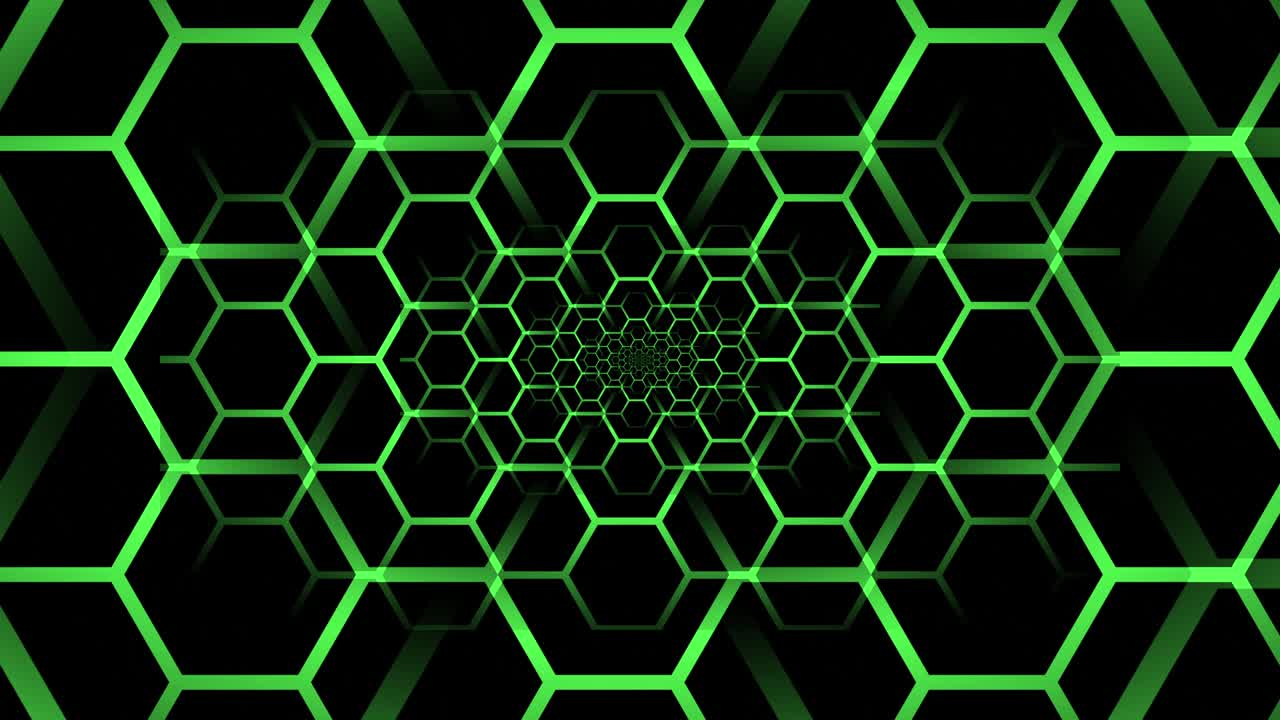 ilusión óptica hexagonal verde
