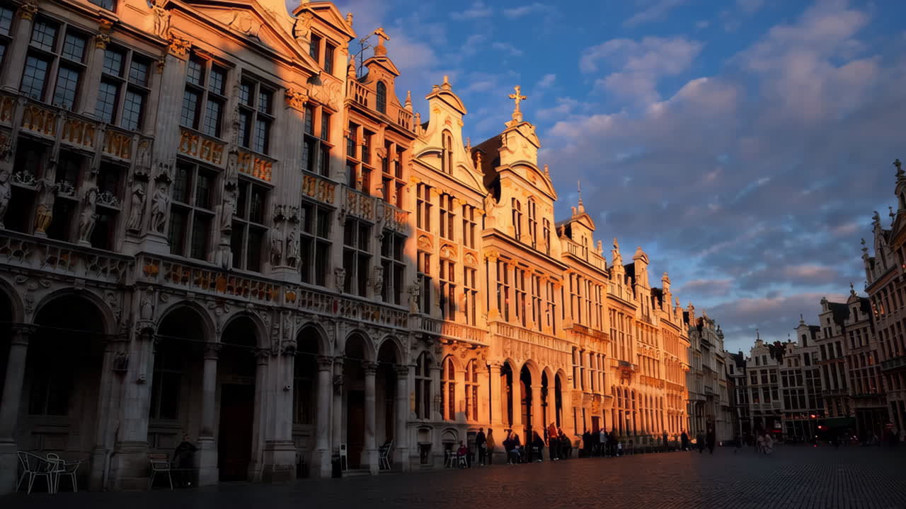 Golden Hour at the Grand Place in Brussels