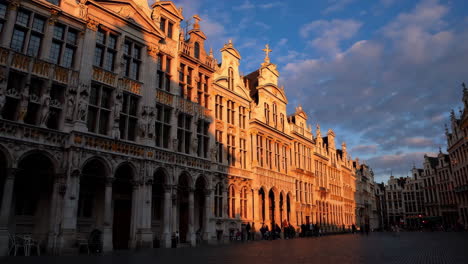 golden hour at the grand place in brussels