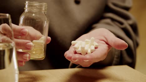 woman taking medication