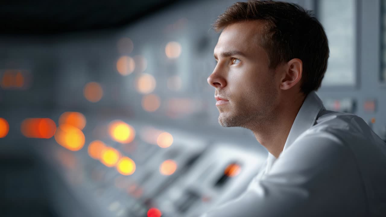 Man in a control room