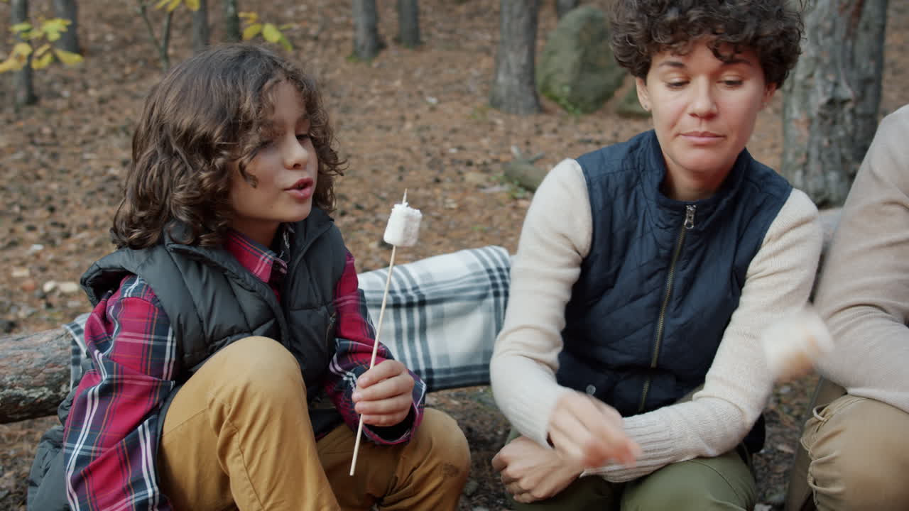 Family Camping Trip - Roasting Marshmallows