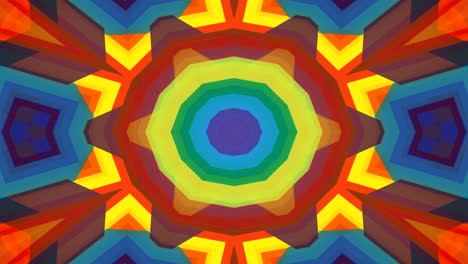abstracto colorido patrón simétrico ornamental decorativo kaleidoscopio movimiento círculo geométrico y formas de estrellas