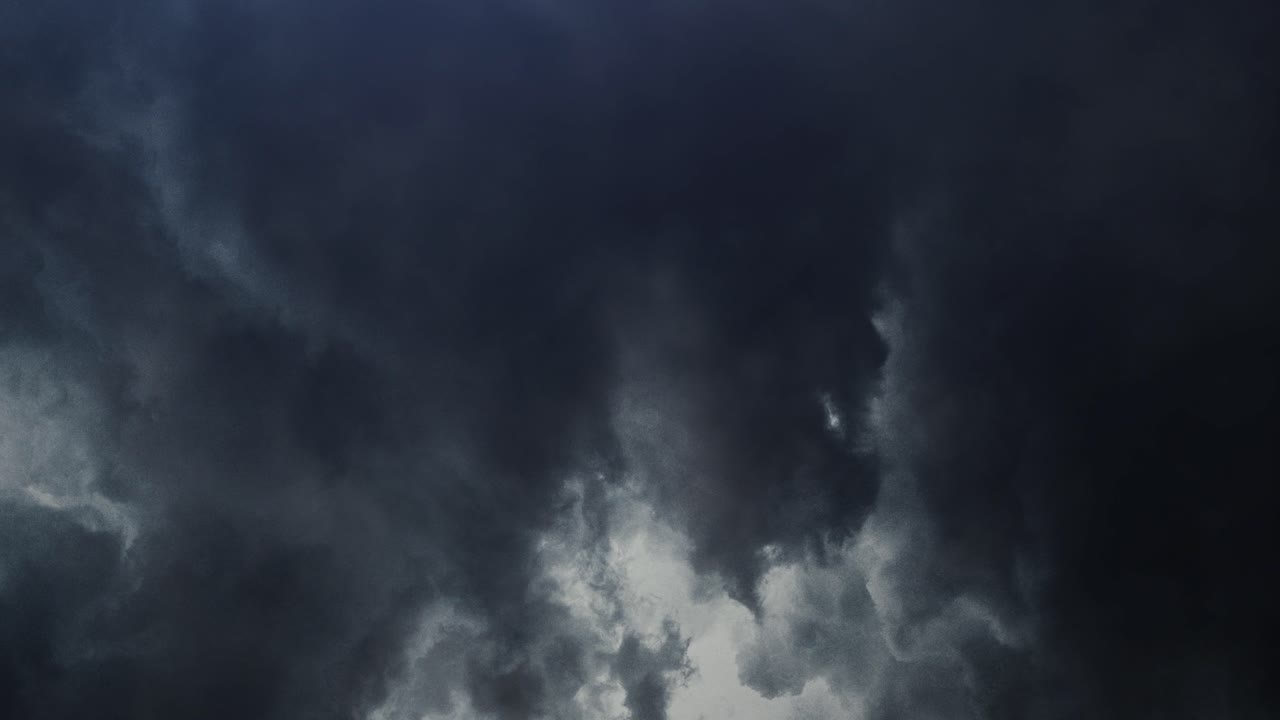 nubes oscuras moviéndose en el cielo con tormenta 4k