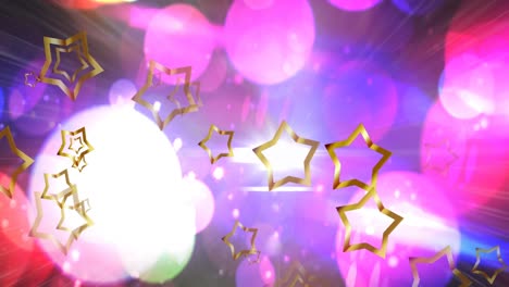 animación de estrellas sobre luces y fondo marino