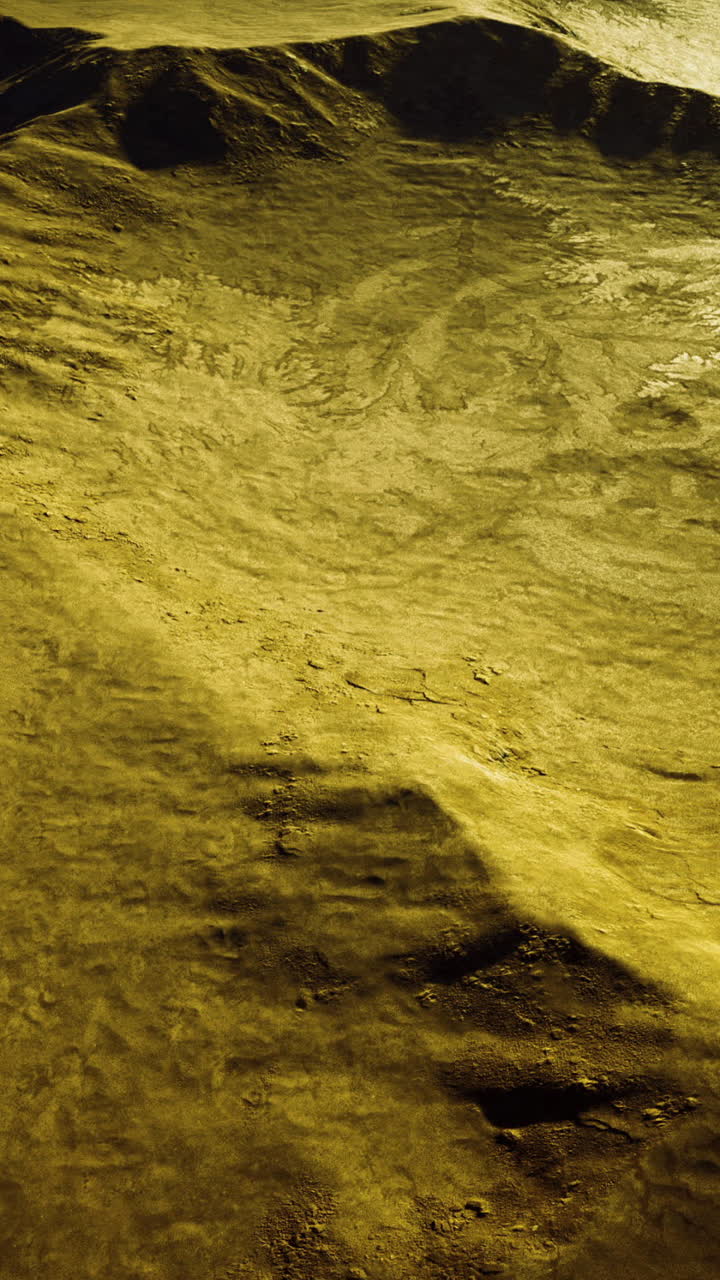 Exploring the unique terrains of an otherworldly landscape at dusk