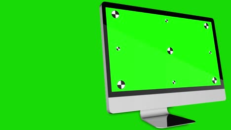 computer monitor with green screen