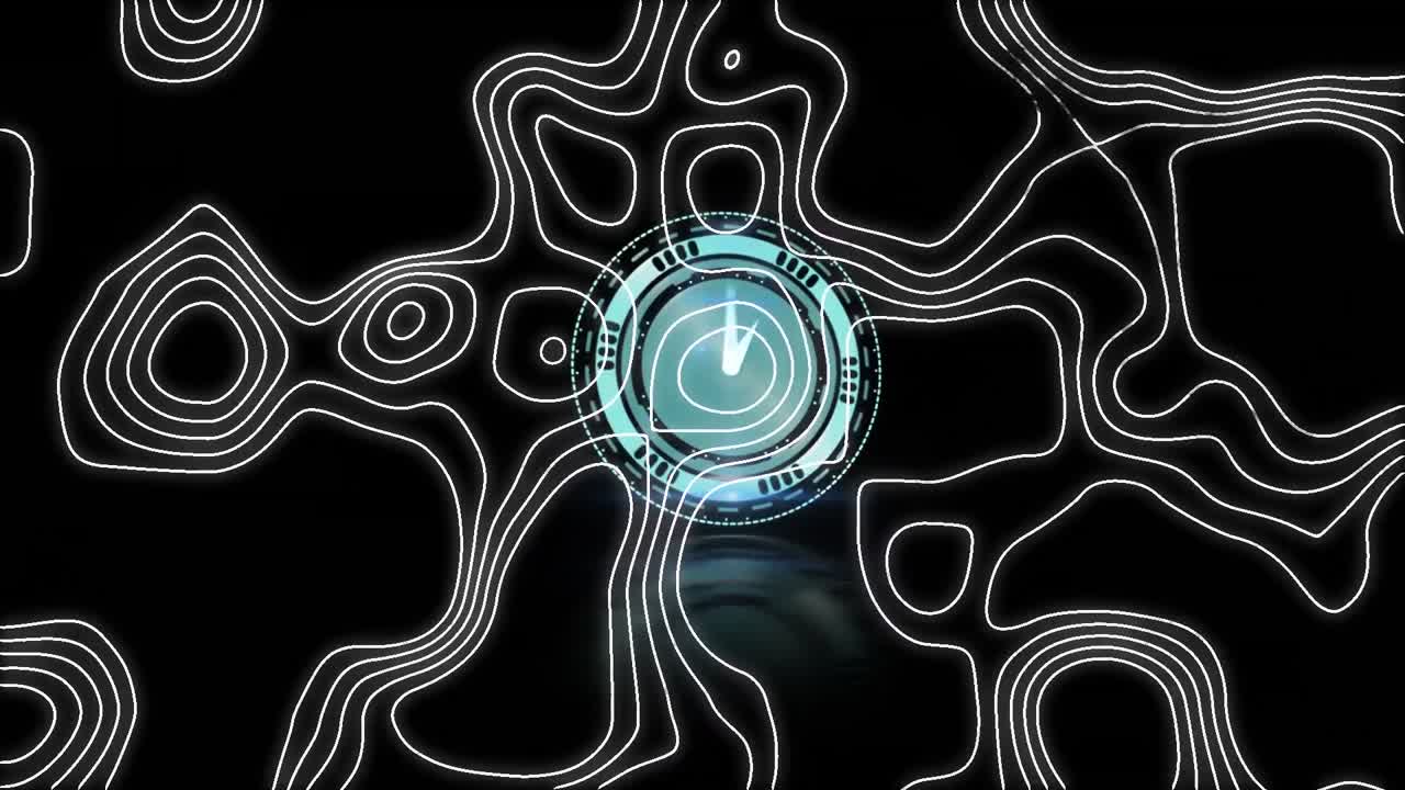 Animation of hello drawn green businessman wearing lorry model moving on black background