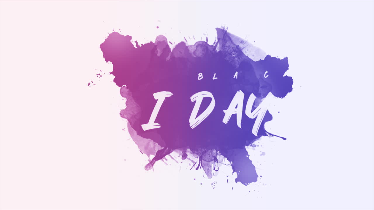 texto de introducción de animación viernes negro sobre moda colorida y fondo de salpicaduras