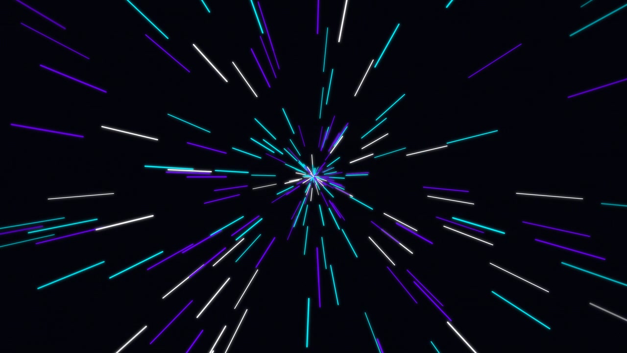 Abstract Motion Background with Glowing Neon Light Streaks