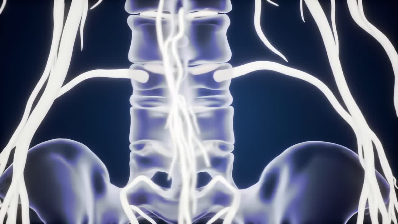 An Intricate Visualization of Neural Structures: Exploring the Fascinating Network of Nerve Pathways Intertwined in Ghostly White Light Against a Dark Background