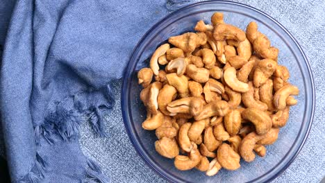 roasted cashews in a bowl