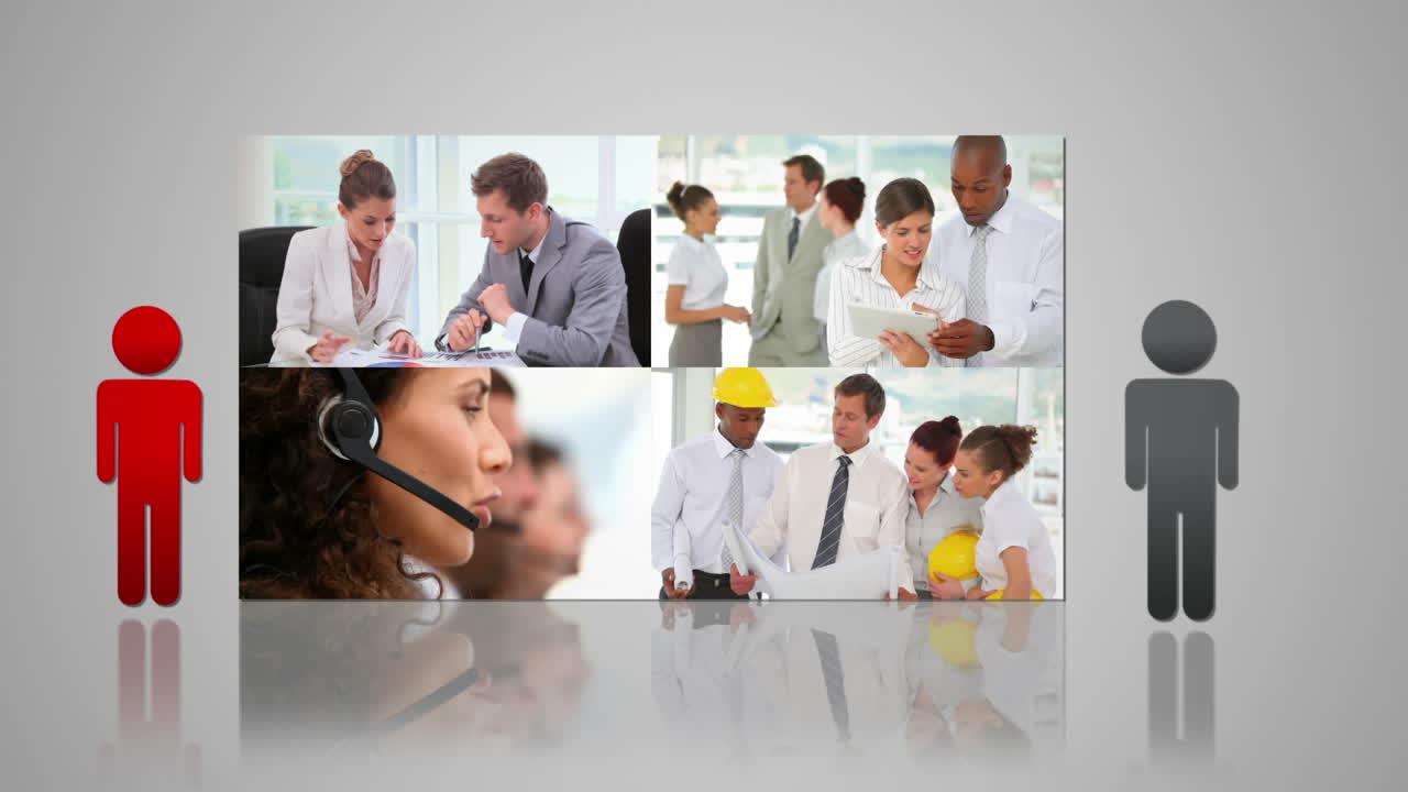 비즈니스 상황 사진이 나타납니다.