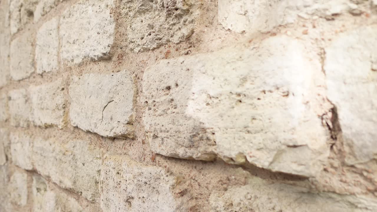 Beige Stone Wall Detail