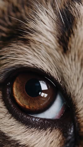 primer plano del ojo de un gato