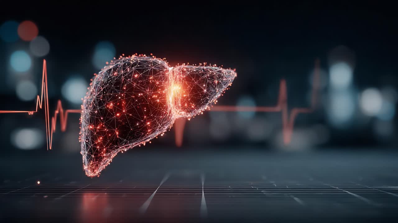 A Dynamic Visualization of a Liver Model Intertwined with Vital Signs Representing Health Analytics in a Futuristic Environment