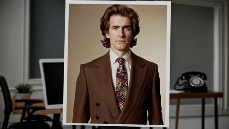 man in 1970s business suit