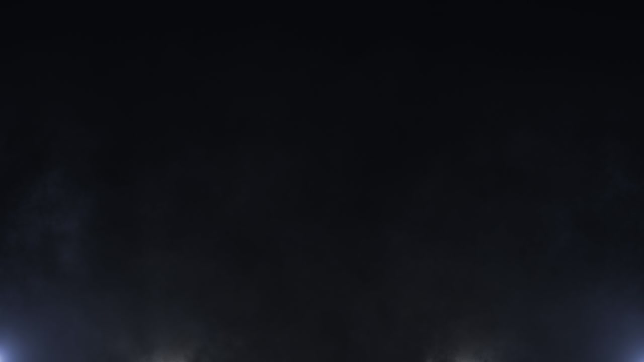 추운 안개, 느린 동작, 연기, 박이는 불빛, 검은 배경 애니메이션, 비디오 클립, 스 영상.