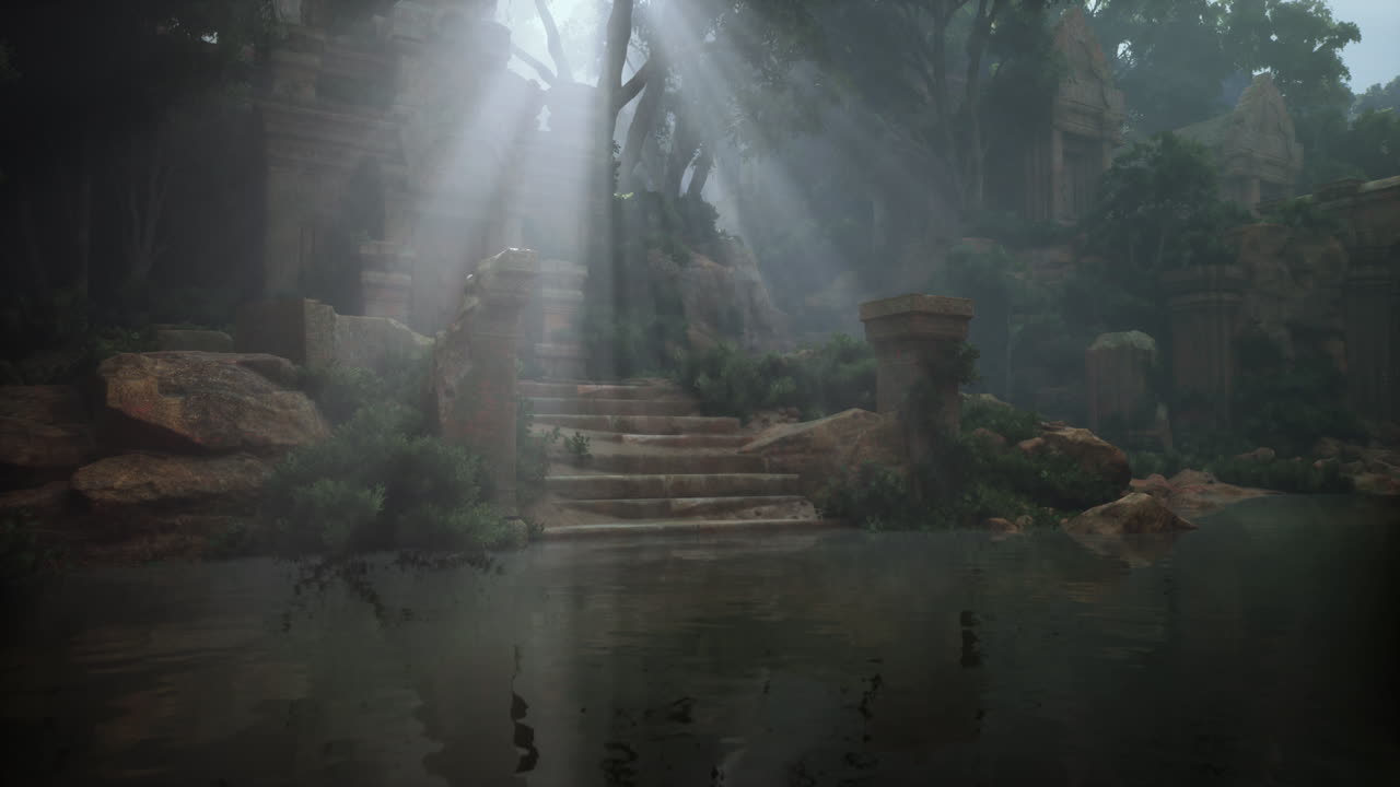 정글 속의 신비로운 고대 유적