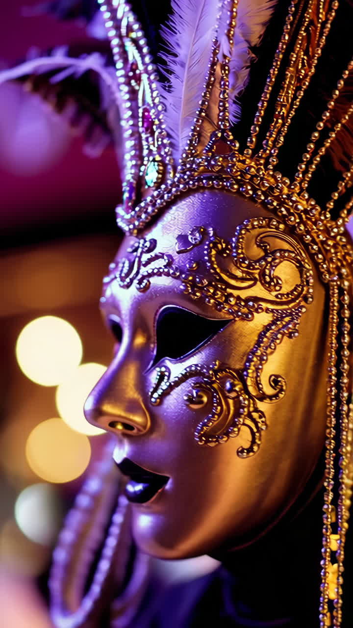 Maschera di carnevale veneziana ornata