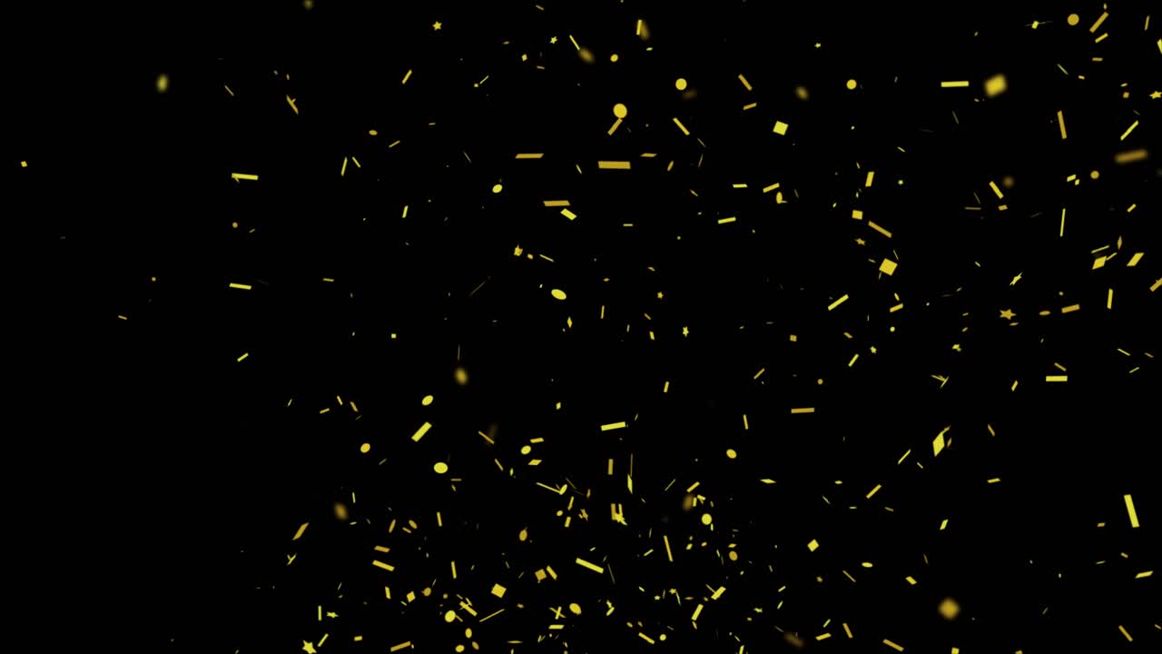 coloridas partículas de confeti aisladas explosiones popper cayendo 4k animación canal alfa mate