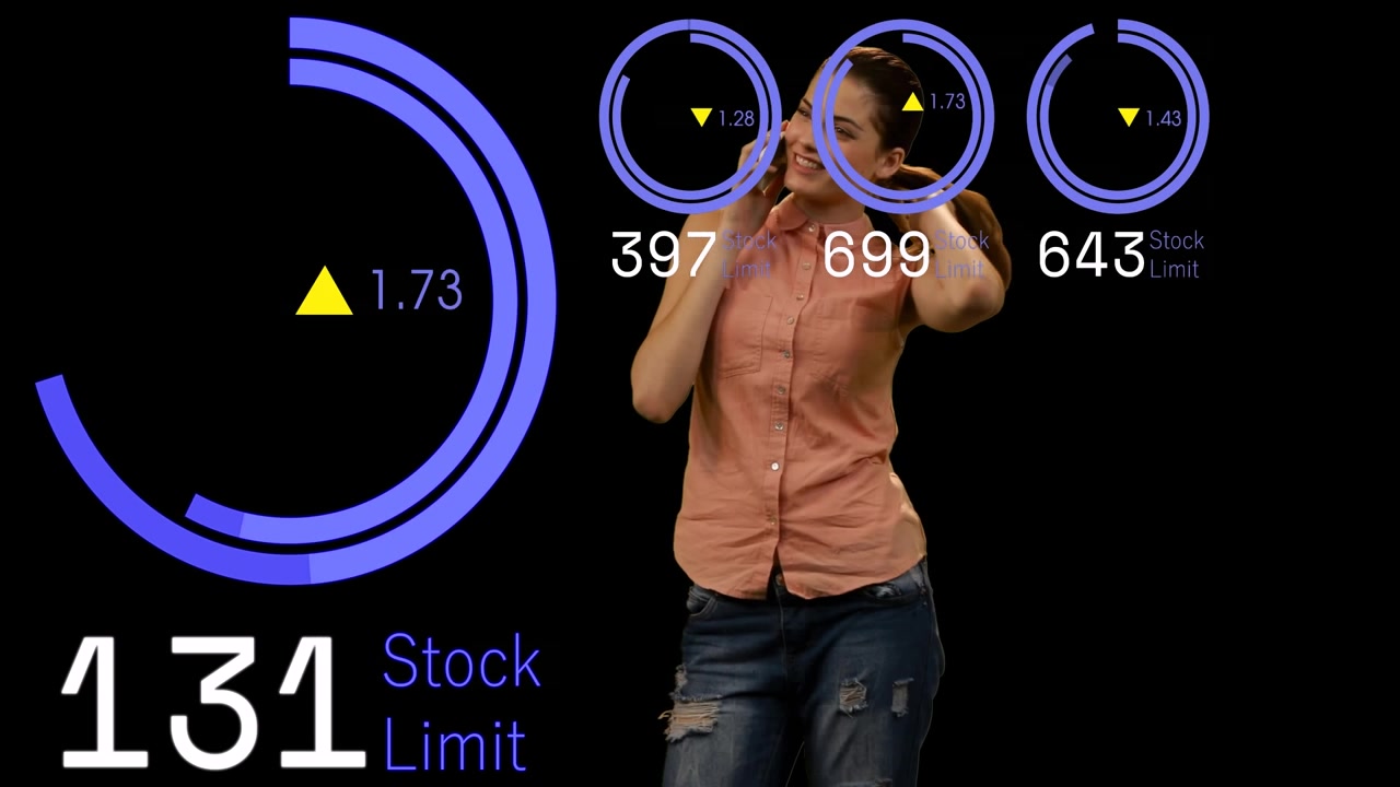 Animation of text thank you in face playback interface with black and round scanner