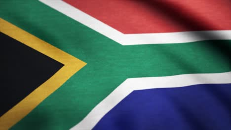 flag of south africa gently waving in the wind. south africa country flag animation stock footage